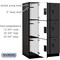 Salsbury Industries Wardrobe Locker, 45" W, 24" D, 76" H, (3) Wide, (9) Openings, Black 23364BLK - alternate 3